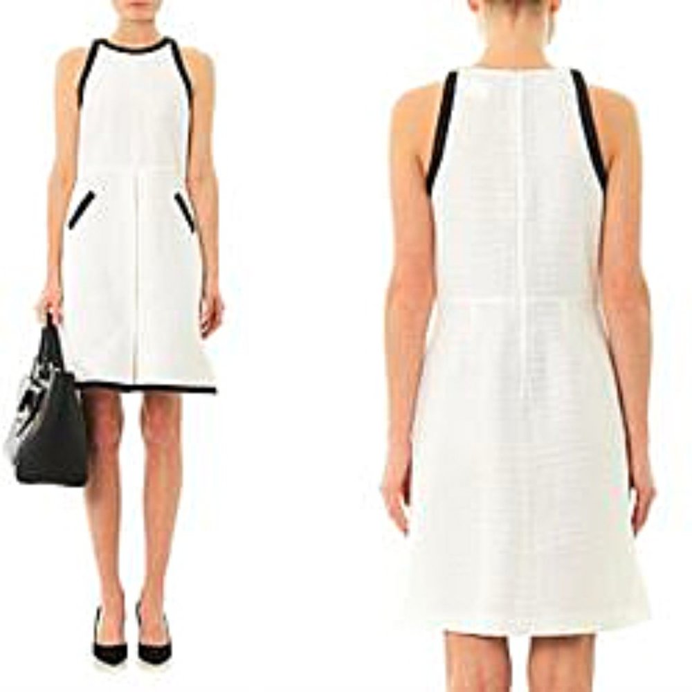 ‘S Max Mara Kassel Dress Fit&Flare Black&White S-4
